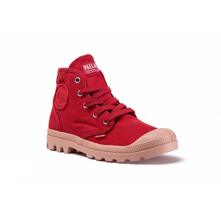 Palladium Pampa Hi Women's Boots Red | UK D710-ZAT